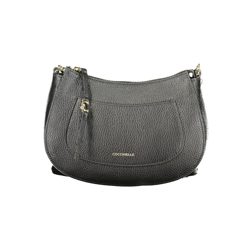 Coccinelle C-Easy Black Leather Handbag with Chain Strap