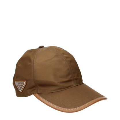 Casquette Prada marron en polyamide (casquette de baseball)