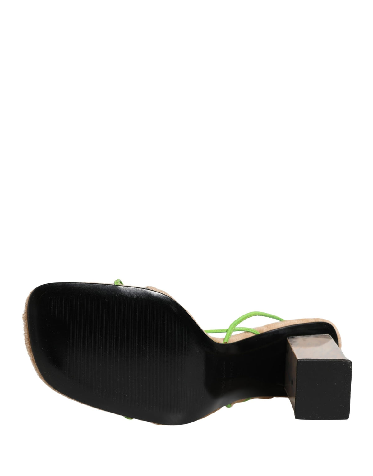 Dolce & Gabbana Multicolor Leather Block Heels Sandals