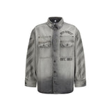 Off-White Diag Military Overshirt - Gray Denim