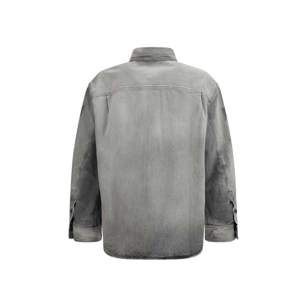 Off-White Diag Military Overshirt - Gray Denim
