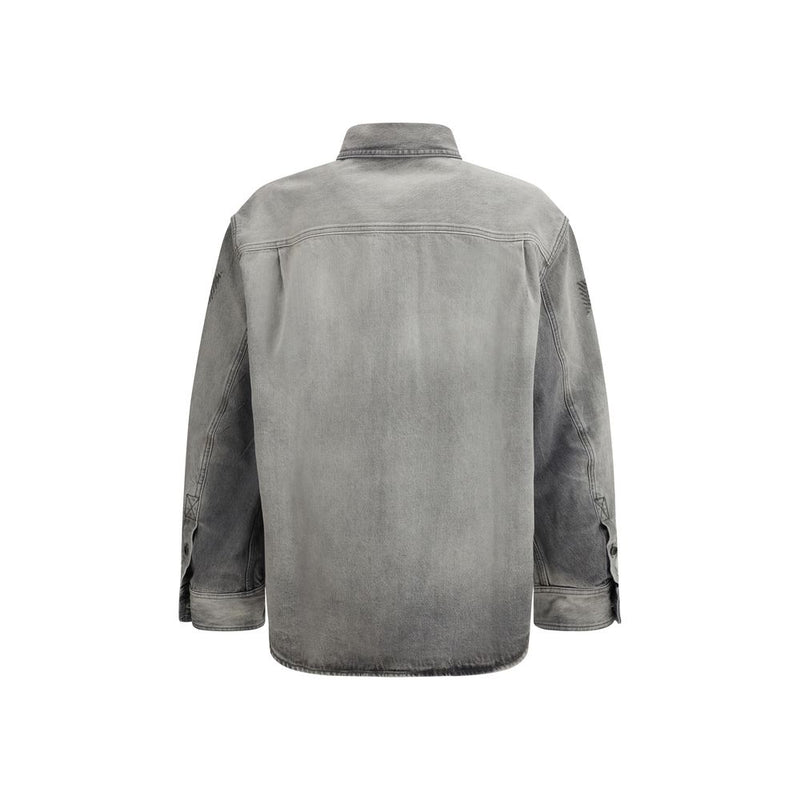 Off-White Diag Military Overshirt - Gray Denim