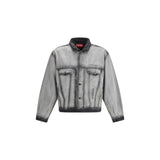 Diesel D-Denver Gray Cotton Denim Jacket