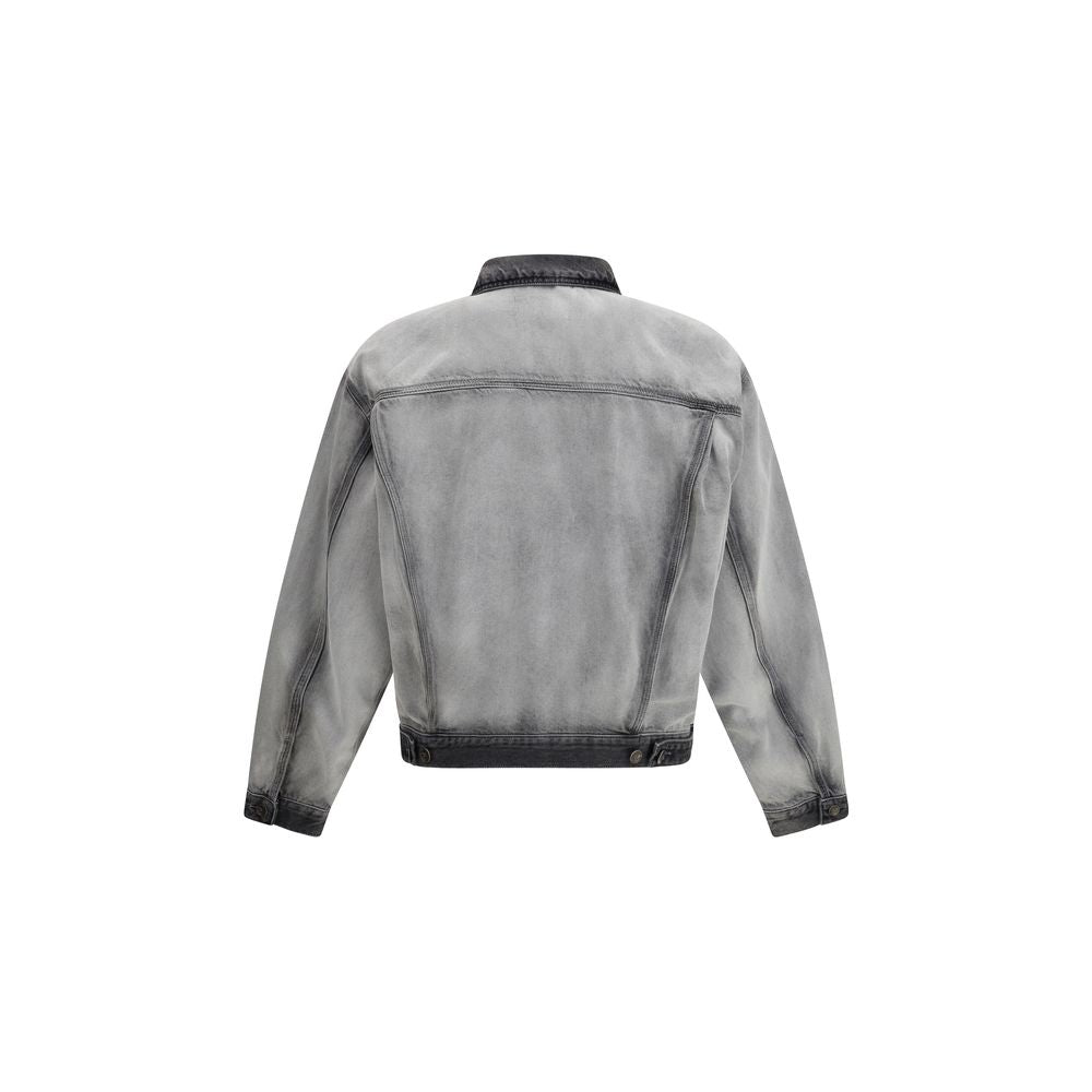 Diesel D-Denver Gray Cotton Denim Jacket