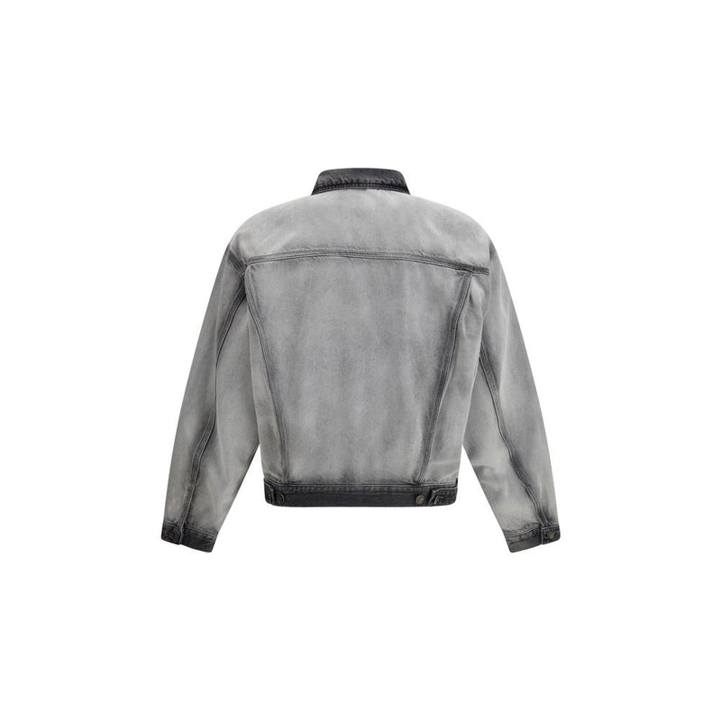 Diesel D-Denver Gray Cotton Denim Jacket