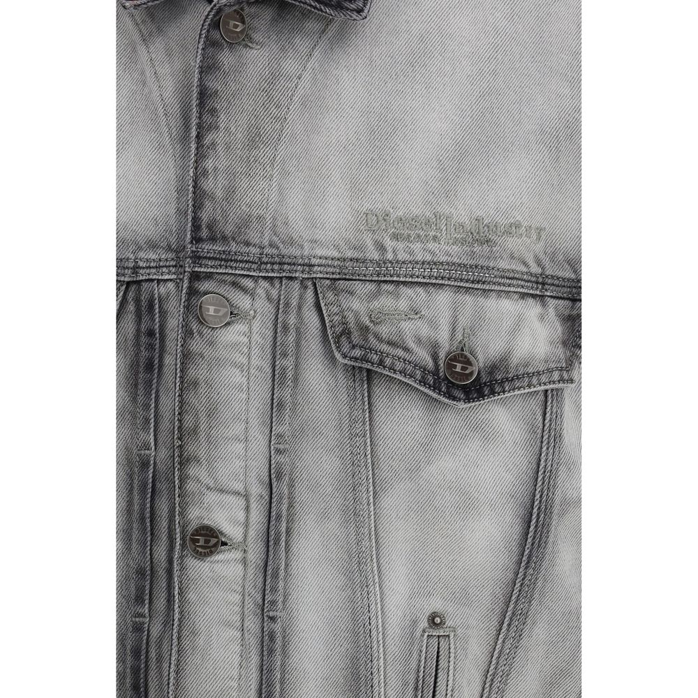 Diesel D-Denver Gray Cotton Denim Jacket