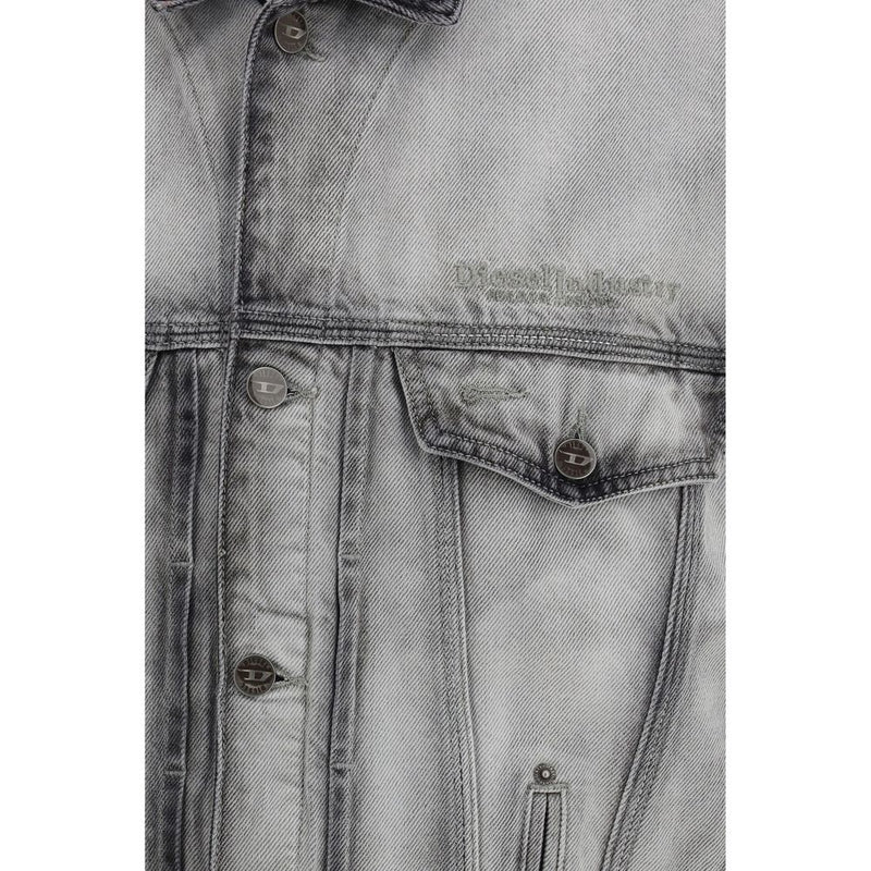 Diesel D-Denver Gray Cotton Denim Jacket