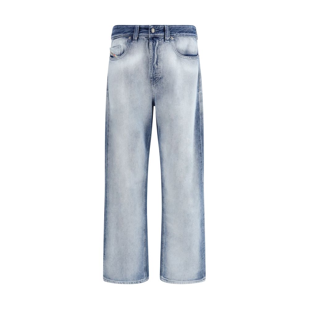 Diesel 2001 D-macro-fsi2 Blue Cotton Bootcut Jeans