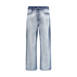Diesel 2001 D-macro-fsi2 Blue Cotton Bootcut Jeans