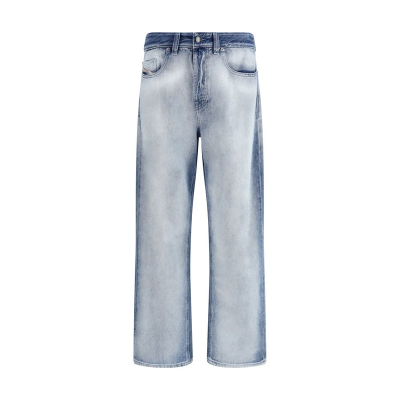 Diesel 2001 D-macro-fsi2 Blue Cotton Bootcut Jeans