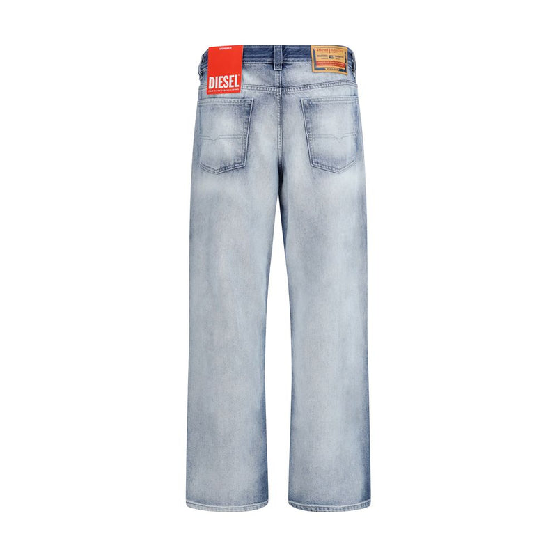 Diesel 2001 D-macro-fsi2 Blue Cotton Bootcut Jeans