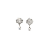 Alessandra Rich Silver Metal Earrings - Crystal Drop Design