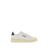 Autry White Calf Leather Bos Taurus Low Top Sneakers