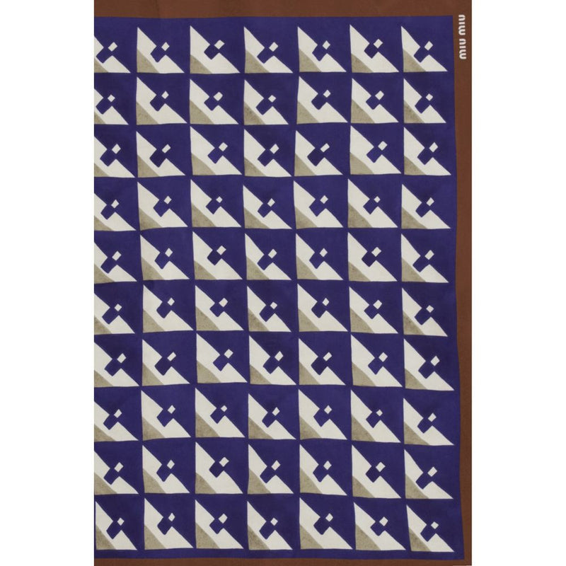Miu Miu Multicolor Silk Scarf - Elegant Geometric Design
