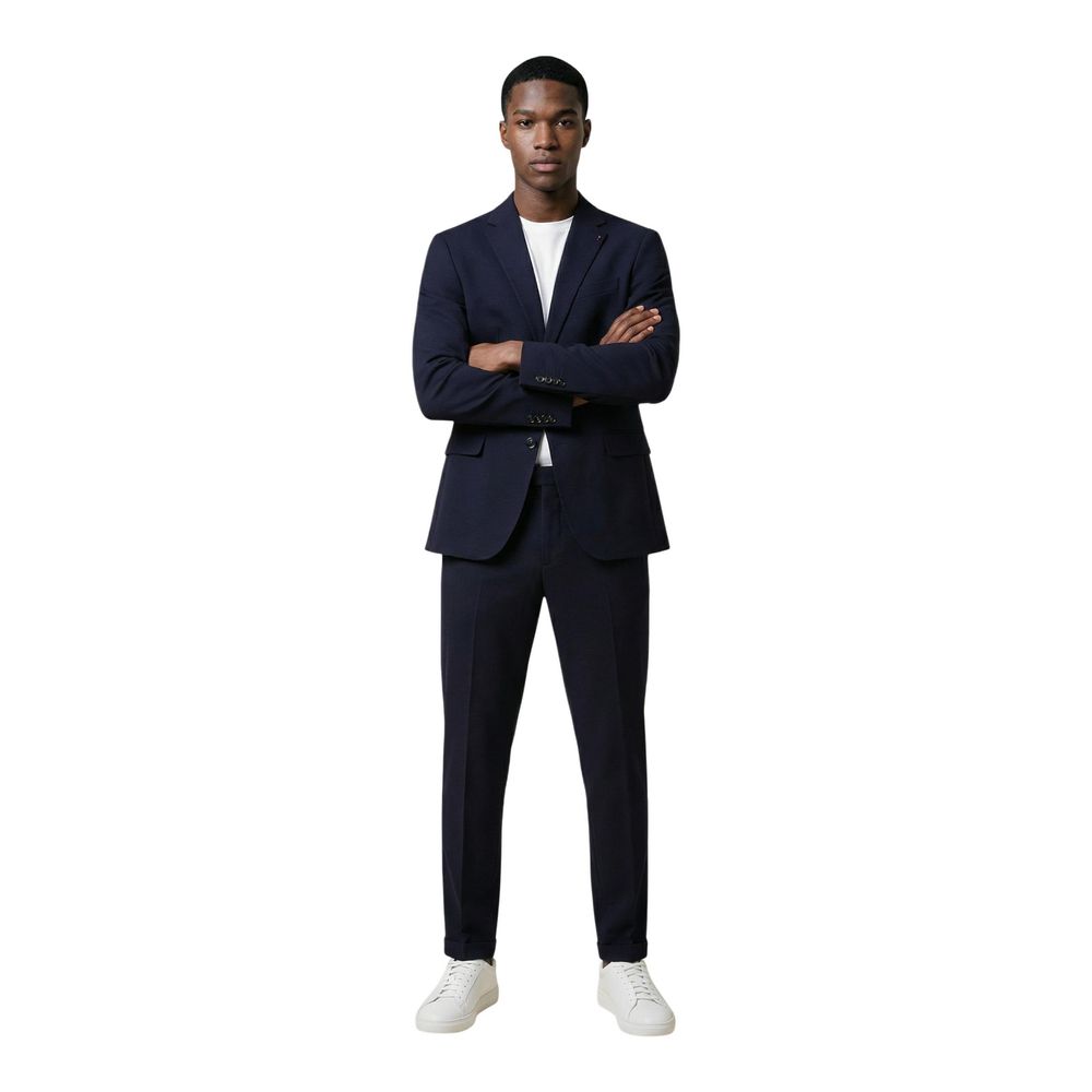 Mulish Blue Cotton Two-Piece Suit ABS110 LEOPARDI