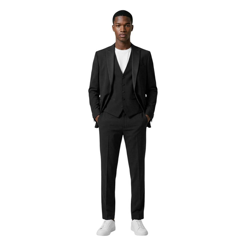 Mulish Black Polyester Three-Piece Suit - AB-213 3P MONETRASO