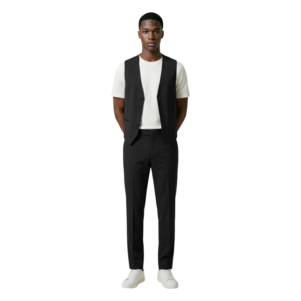 Mulish Black Polyester Three-Piece Suit - AB-213 3P MONETRASO