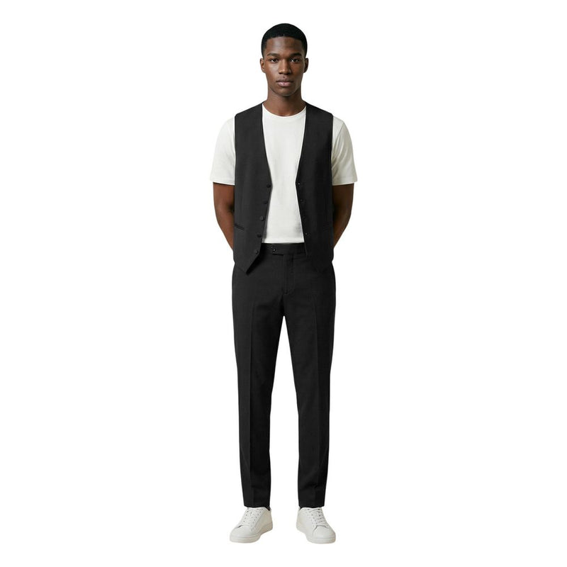 Mulish Black Polyester Three-Piece Suit - AB-213 3P MONETRASO