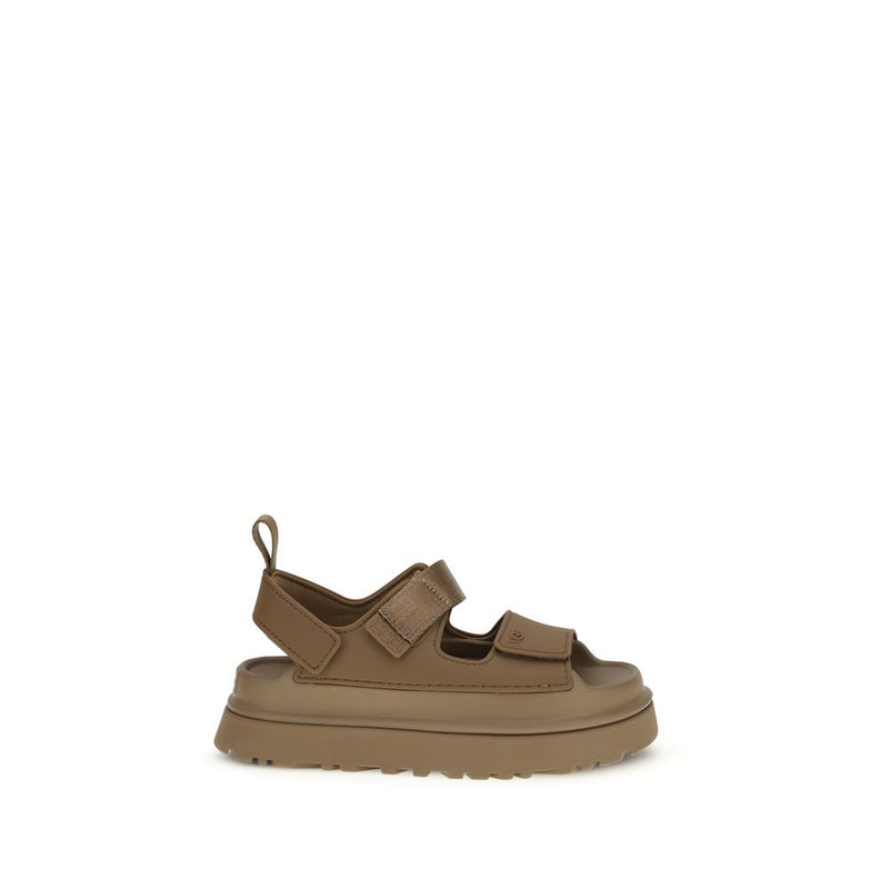 UGG Goldenglow Brown Recycled Polyester Sandals for Women