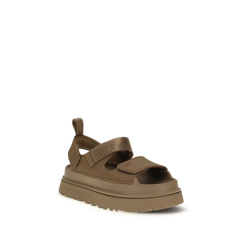UGG Goldenglow Brown Recycled Polyester Sandals for Women