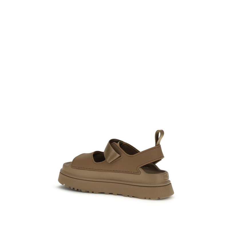 UGG Goldenglow Brown Recycled Polyester Sandals for Women