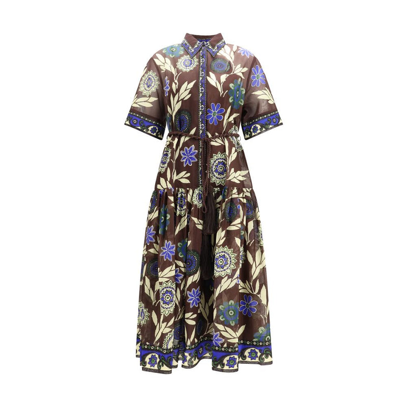 Alemais Jasper Brown Cotton Casual Dress for Women