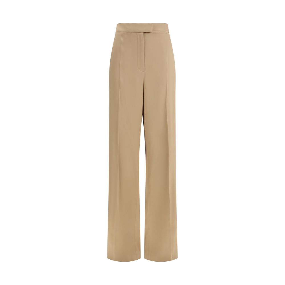 Valentino Garavani Beige Silk Dress Pants for Women