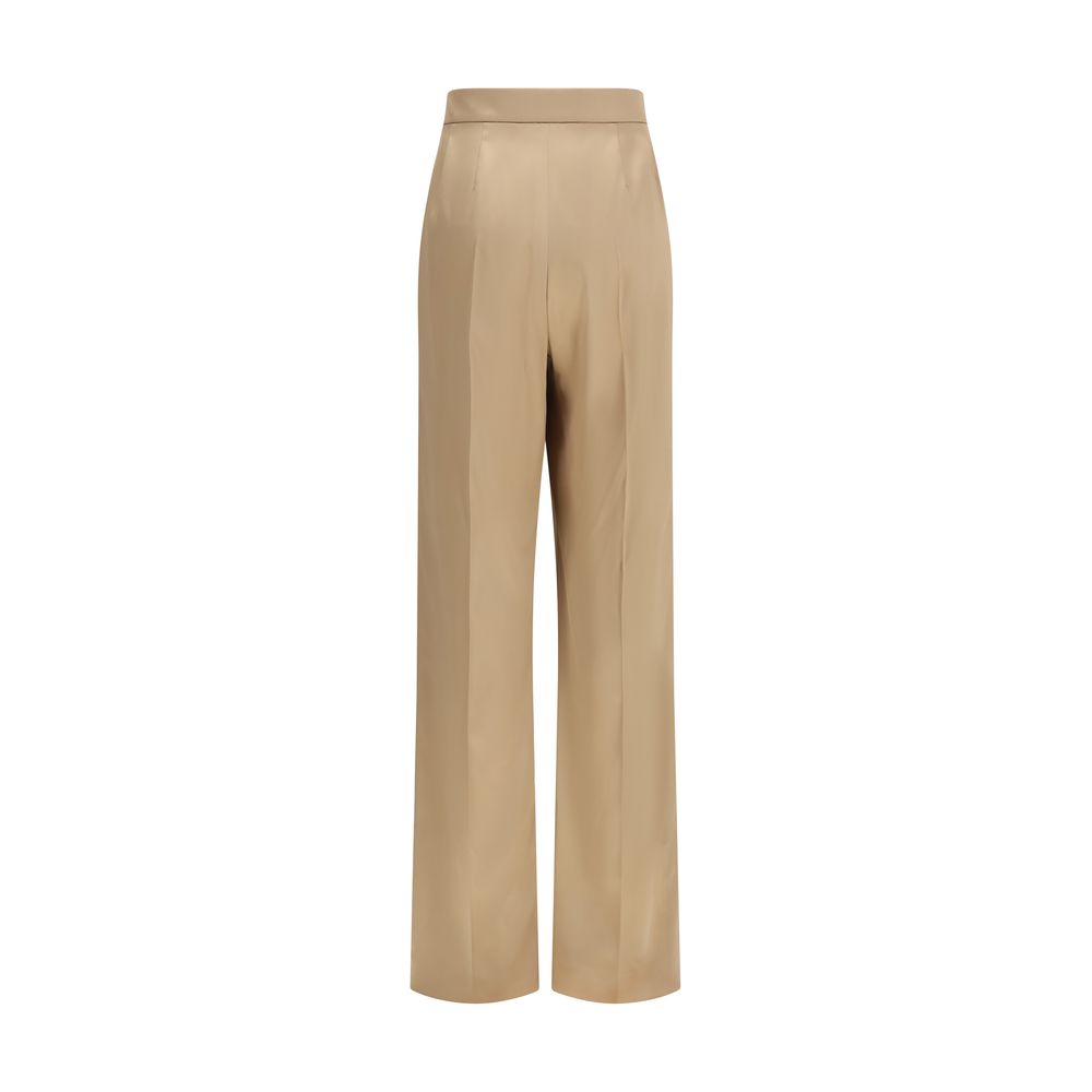 Valentino Garavani Beige Silk Dress Pants for Women
