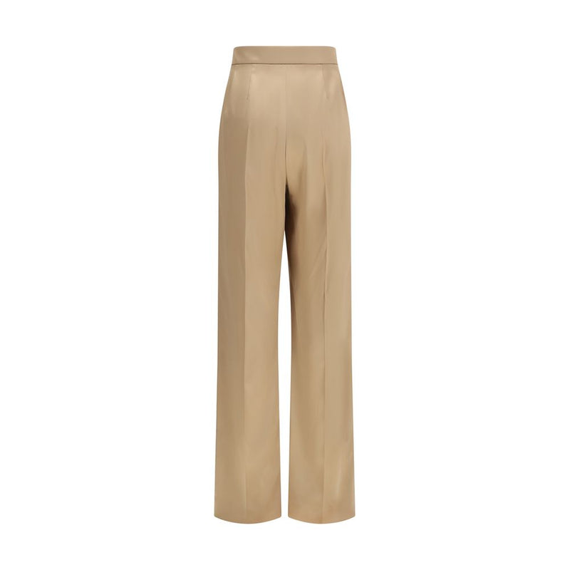 Valentino Garavani Beige Silk Dress Pants for Women