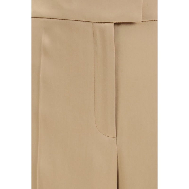 Valentino Garavani Beige Silk Dress Pants for Women