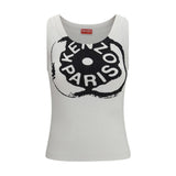 Kenzo Boke Flower 2.0 White Cotton Tank Top for Women
