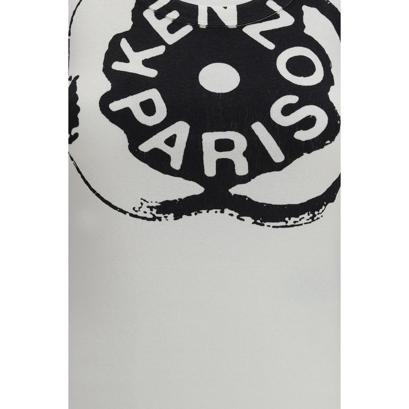 Kenzo Boke Flower 2.0 White Cotton Tank Top for Women