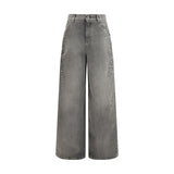 Golden Goose Melody Stud Degraded Gray Cotton Jeans