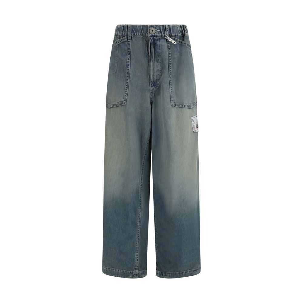 Maison Mihara Yasuhiro Jean en coton bleu coupe décontractée