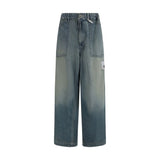 Maison Mihara Yasuhiro Jean en coton bleu coupe décontractée