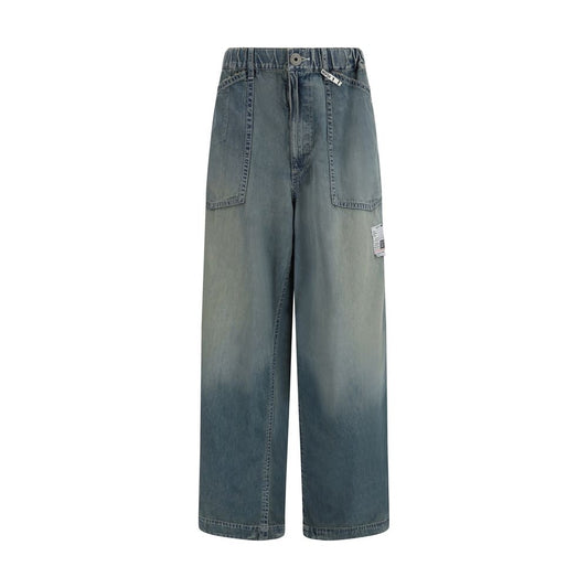 Maison Mihara Yasuhiro Jean en coton bleu coupe décontractée