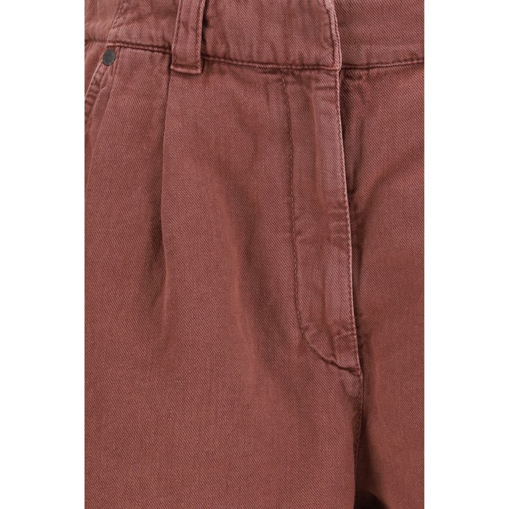 Brunello Cucinelli Brown Cotton Bermuda Shorts for Women