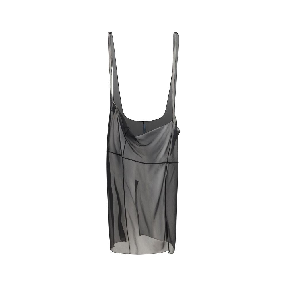 Prada Cigaline Black Midi Skirt with Suspender Straps