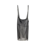 Prada Cigaline Black Midi Skirt with Suspender Straps