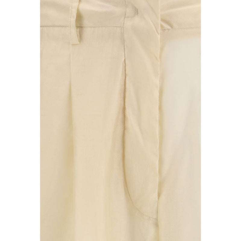 The Latest Billie Beige Cotton Casual Pants for Women