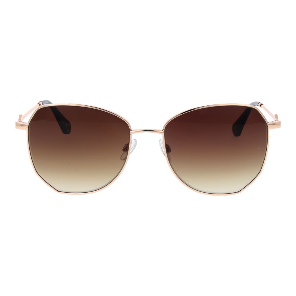 Lunettes de soleil Replay en métal or rose