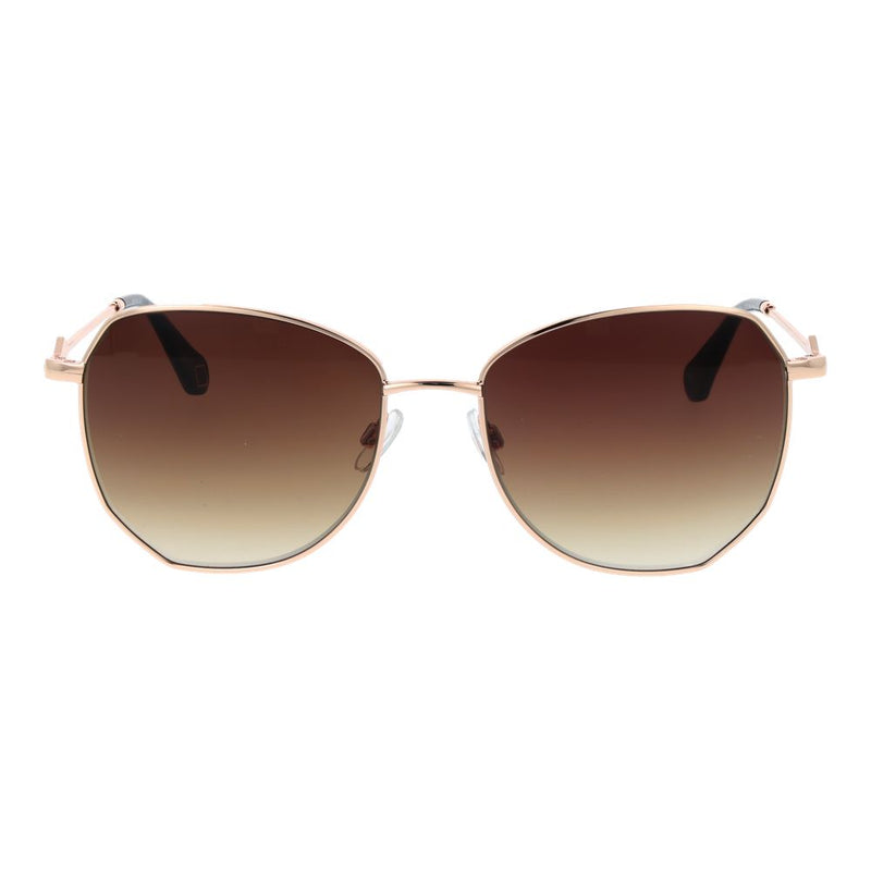 Lunettes de soleil Replay en métal or rose