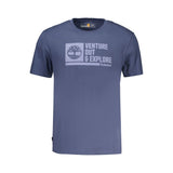 Timberland Blue Cotton Men's T-Shirt - Casual Comfort