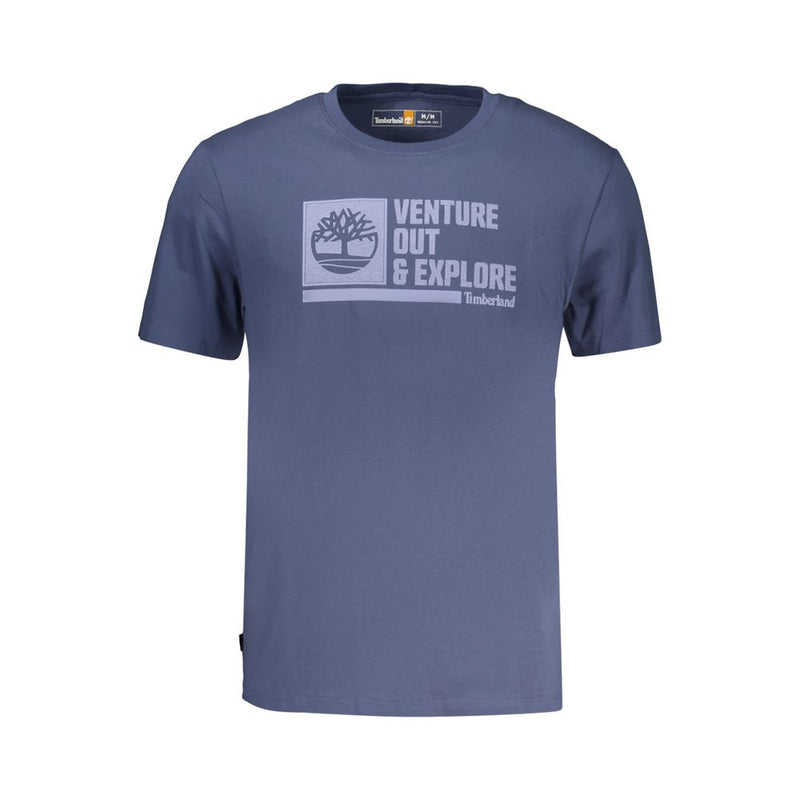 Timberland Blue Cotton Men's T-Shirt - Casual Comfort