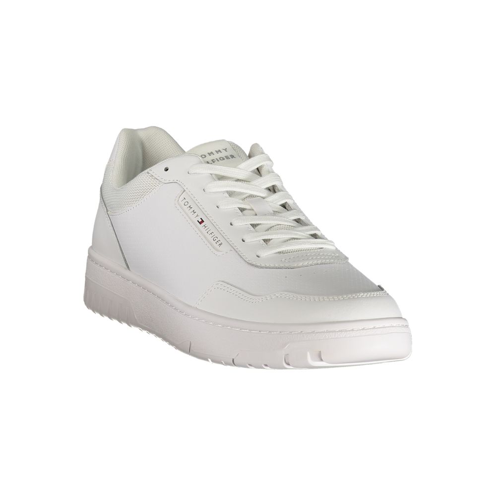 Tommy Hilfiger Bianco Polyurethane Men's Sneakers