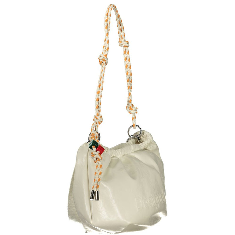 Desigual Ecru Half Logo Waverly Handbag for Women