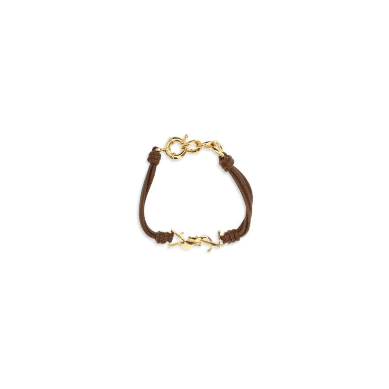 Bracelet Saint Laurent Bicolor en Cuir de Veau Bos Taurus