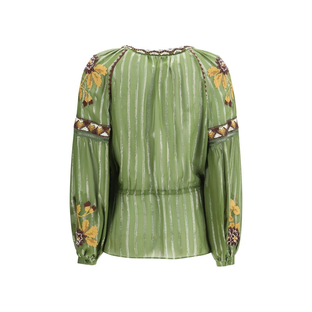 Chemise en Soie Bicolore Valentino Garavani