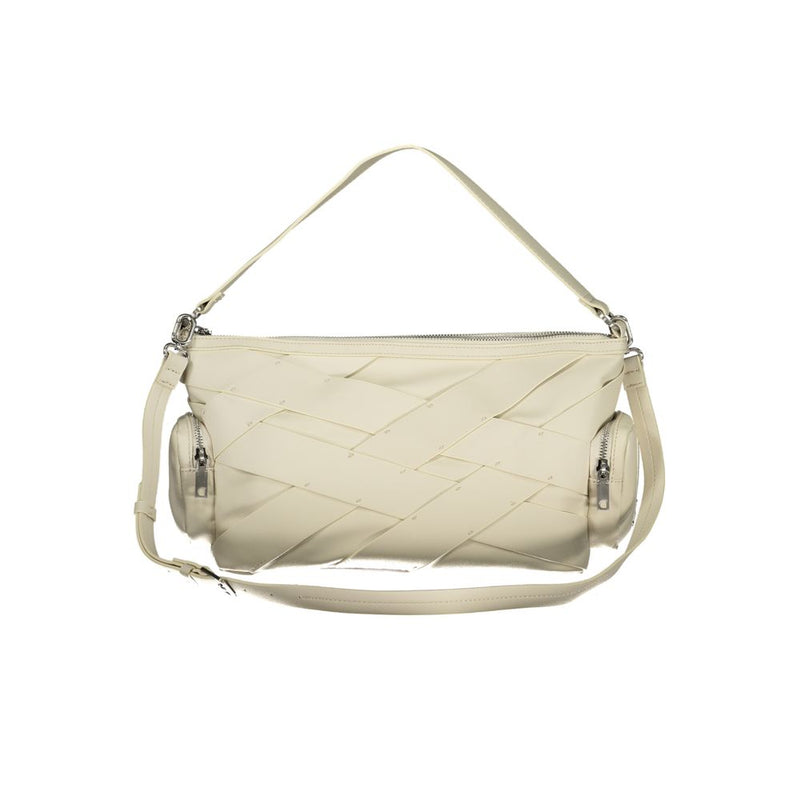 Desigual Chrome Habana Bag - White Polyurethane Women's Shoulder Bag