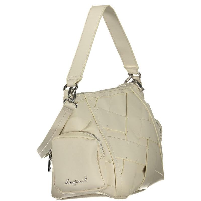Desigual Chrome Habana Bag - White Polyurethane Women's Shoulder Bag